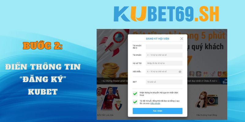 Cập nhật thông tin đăng ký Kubet