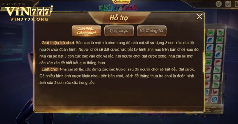 Cách chơi Bầu cua tôm cá Online cơ bản cho người mới